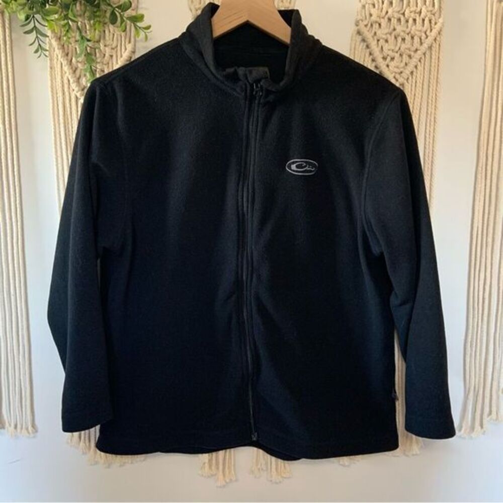 DRAKE Youth Camp‎ Fleece Full Zip Pullover Black Size 12